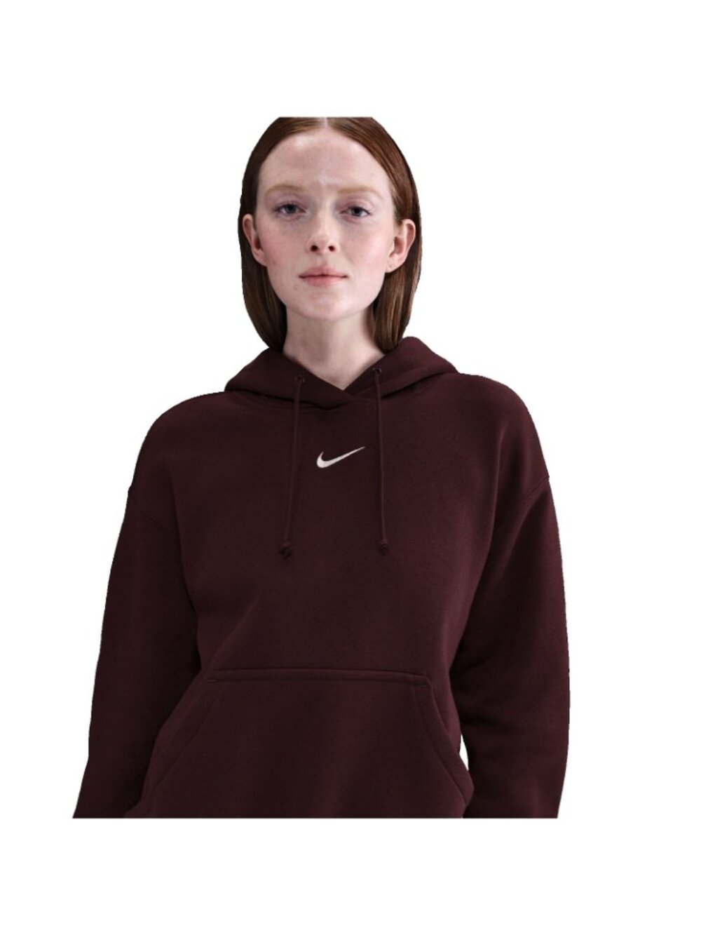 Nike Phoenix Oversized Womens Pullover Hoodie Size Small Burgandy DQ5860-652 - Picture 3 of 16